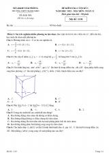 Đề thi Học kì 1 Toán 11 năm 2025-2026 trường THPT Thanh Miện (Hải Phòng)